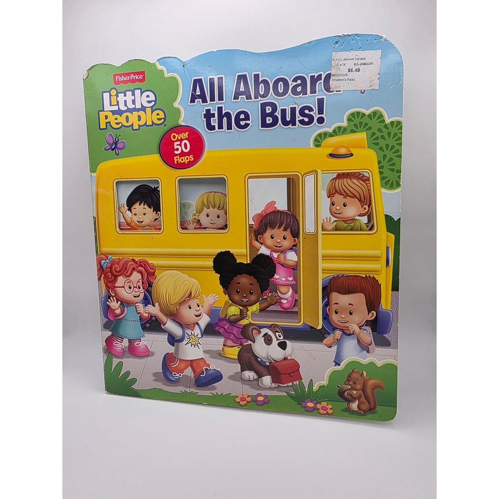 Fisher-Price Little People All Aboard the Bus! Lift the Flap Board Book 2019